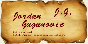 Jordan Gugunović vizit kartica